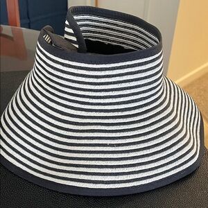 San Diego Hat Company Black and White Striped Visor